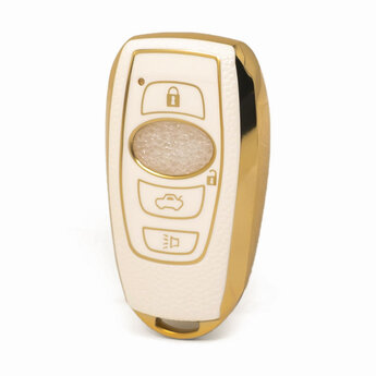 Nano High Quality Gold Leather Cover For Subaru Remote Key 3...