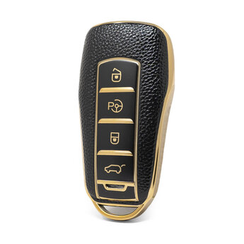 Nano High Quality Gold Leather Cover For Xpeng Remote Key 4 Buttons...