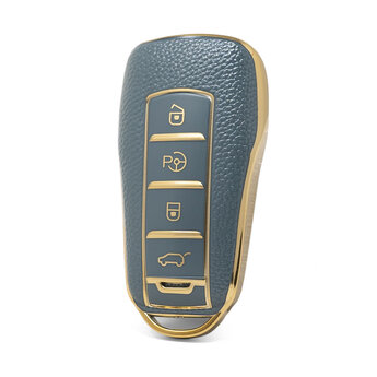 Nano High Quality Gold Leather Cover For Xpeng Remote Key 4 Buttons...