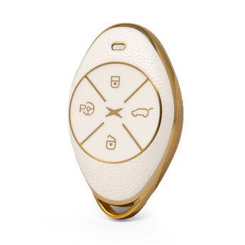 Nano High Quality Gold Leather Cover For Xpeng Remote Key 4 Buttons...