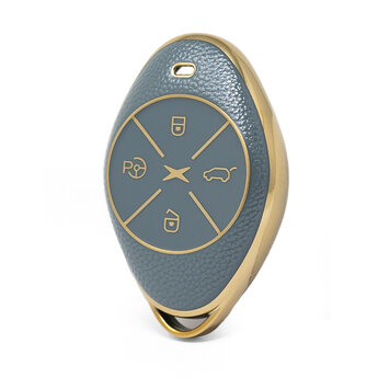 Nano High Quality Gold Leather Cover For Xpeng Remote Key 4 Buttons...