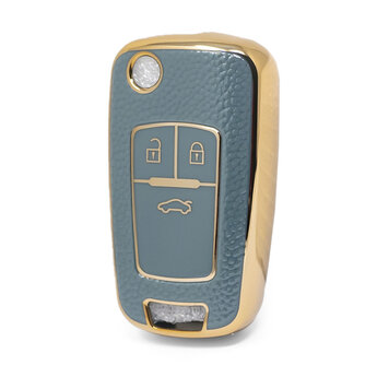 Nano High Quality Gold Leather Cover For Chevrolet Flip Remote...