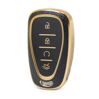 Nano High Quality Gold Leather Cover For Chevrolet Remote Key...