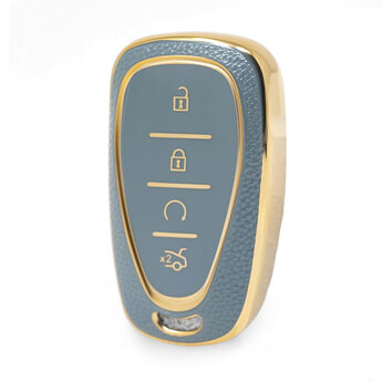 Nano High Quality Gold Leather Cover For Chevrolet Remote Key...