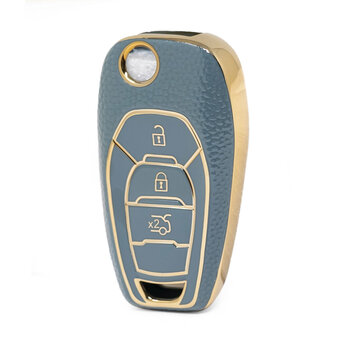 Nano High Quality Gold Leather Cover For Chevrolet Flip Remote...