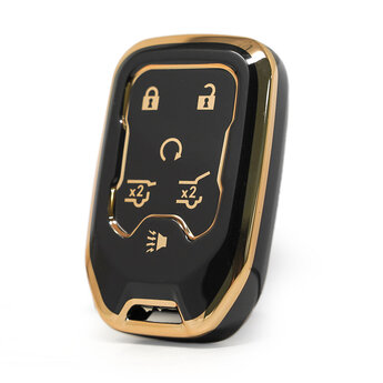 Nano High Quality Cover For GMC Smart Key 5+1 Buttons Black Color...