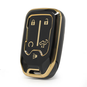 Nano High Quality Cover For GMC Smart Key 4+1 Buttons Black Color...
