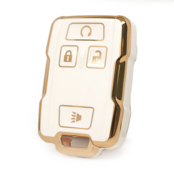 Nano High Quality Cover For GMC Smart Key 3+1 Buttons White Color...