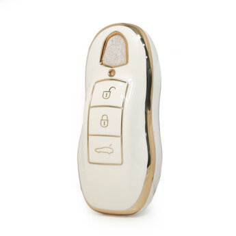 Nano High Quality Cover For Porsche Remote Key 3 Buttons White...