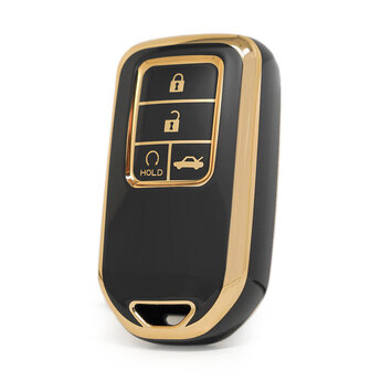 Nano High Quality Cover For Honda Remote Key 4 Buttons Black...