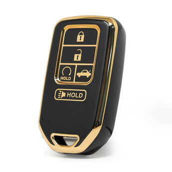 Nano High Quality Cover For Honda Remote Key 4+1 Buttons Black...