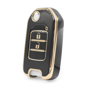 Nano High Quality Cover For Honda Flip Remote Key 2 Buttons Black...