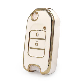 Nano High Quality Cover For Honda Flip Remote Key 2 Buttons White...