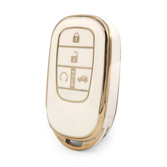 Nano High Quality Cover For New Honda Remote Key 4 Buttons White...