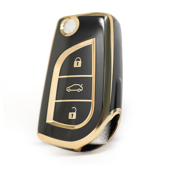 Nano High Quality Cover For Toyota Flip Remote Key 3 Buttons...