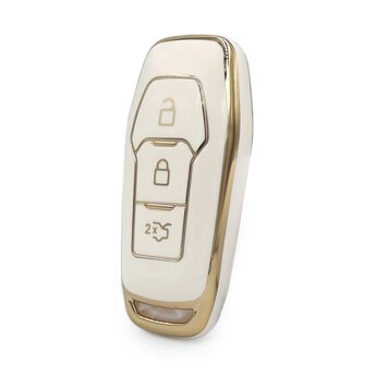 Nano High Quality Cover For Ford Edge Remote Key 3 Buttons White...