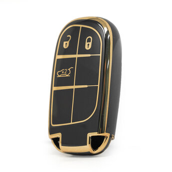 Nano High Quality Cover For Jeep Remote Key 3 Buttons Black Color...
