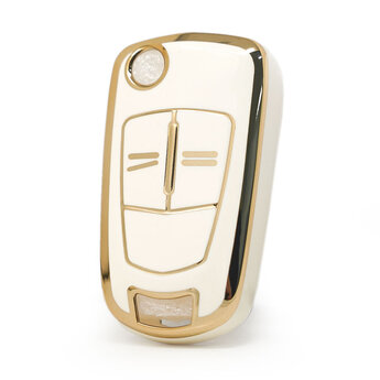 Nano  High Quality Cover For Opel Flip Remote Key 2 Buttons White...