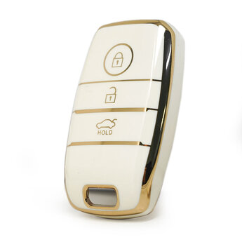 Nano High Quality Cover For KIA Remote Key 3 Buttons Sedan White...