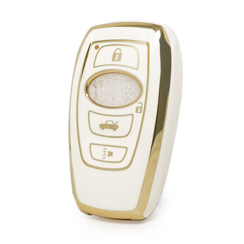 Nano High Quality Cover For Subaru Remote Key 3+1 Buttons White...