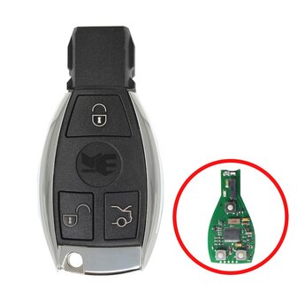 Mercedes BGA Chrome Remote Shell 3 Buttons