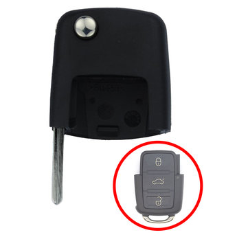 VW Head Part For Flip Remote Key Square Type