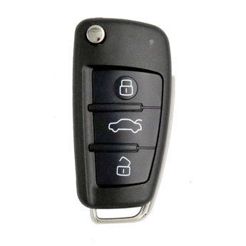 Audi A6L Q7 Flip Remote Key 3 Buttons 433MHz 8E Transponder