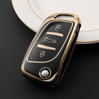 TPU High Quality Cover For Peugeot Flip Remote Key 3 Buttons...