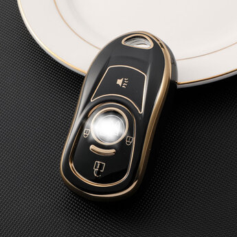 Nano High Quality Cover For Buick Remote Key 3+1 Buttons Black...