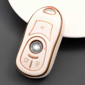 Nano High Quality Cover For Buick Remote Key 3+1 Buttons White...