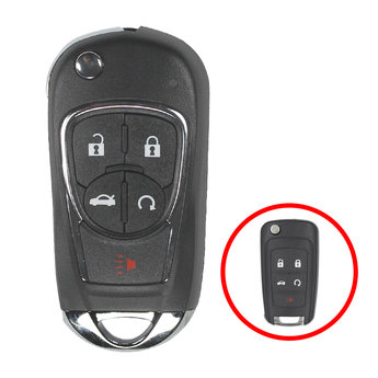 Chevrolet Flip Remote Key Shell 4+1 Button Modified Type