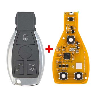 Xhorse Mercedes BGA Chrome Remote Key 3 Buttons 315MHz-433MHz...