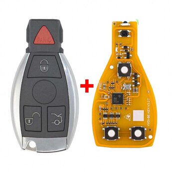 Xhorse Mercedes BGA Chrome Remote Key 3+1 Buttons 315MHz-433MHz...