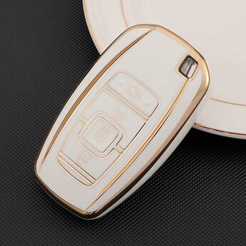 TPU High Quality Cover For Lincoln Remote Key 4 Buttons White...