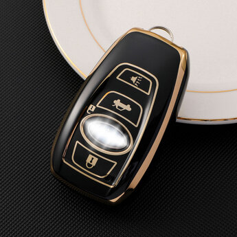 TPU High Quality Cover For Subaru Remote Key 3+1 Buttons Black...