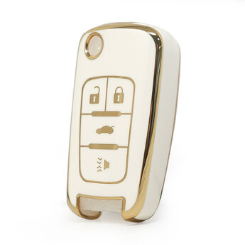 Nano High Quality Cover For Chevrolet Flip Remote Key 3+1 Buttons...