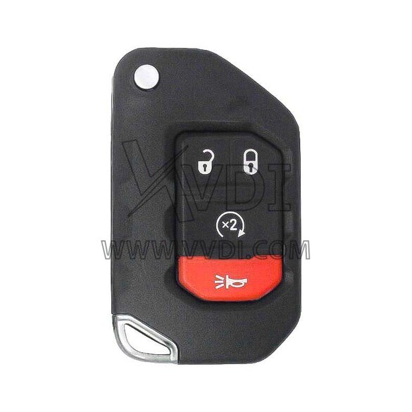 VD1729-Jeep Wrangler Flip Remote Key Shell 3+1 Buttons VVDI