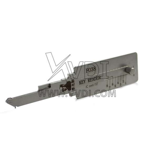 Details about   PROXLOCK For Blank Keys Lishi Decoder FO38 Cut Flat Key Locksmith Tool 