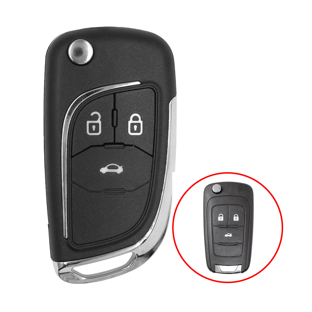 VD20529-Chevrolet Modified Flip Key Shell 3 Buttons | VVDI
