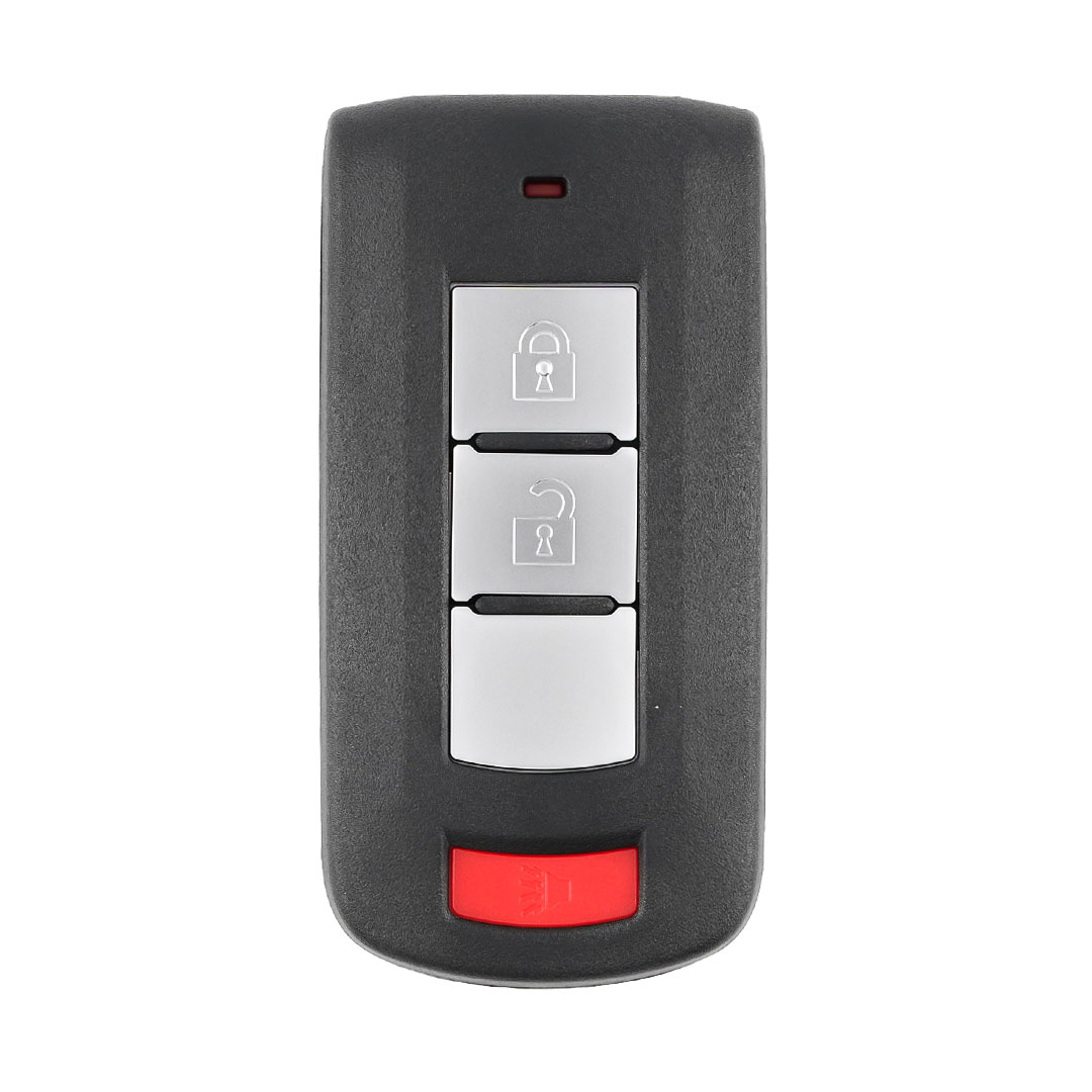 ontto Funda para llave de coche inteligente compatible con Mitsubishi Outlander PHEV Pajero Delica D5 Eclipse Cross para Nissan Cuero Llavero