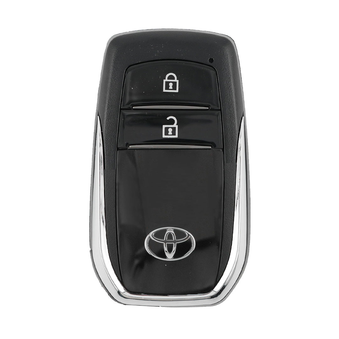 VD24661-Toyota Smart Remote Key Shell 2 Buttons Chrome Sides BA Type | VVDI
