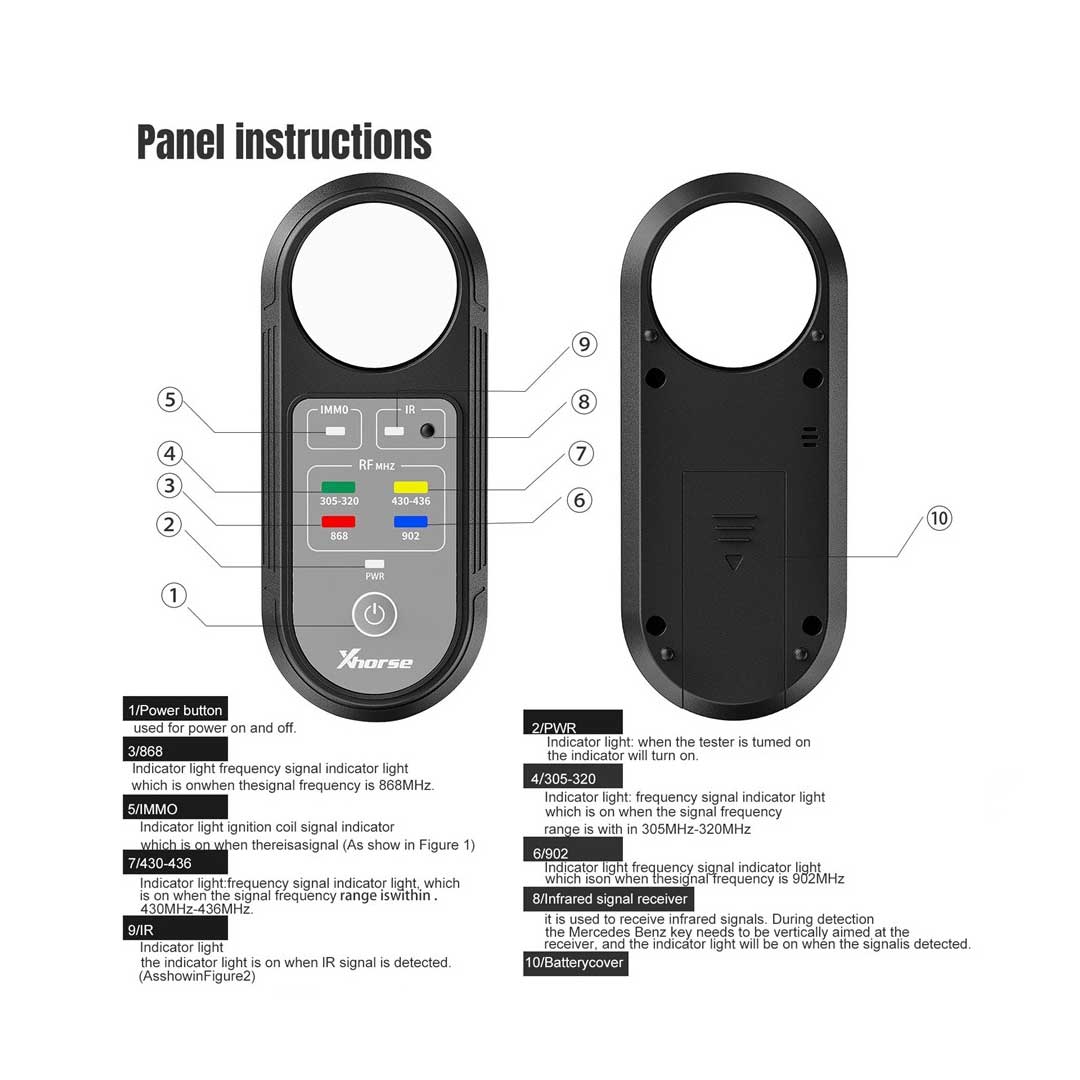 New Xhorse VVDI XDRT20GL Frequency Tester V2 support 315Mhz, 433Mhz, 868Mhz, 902Mhz and other major frequency bands