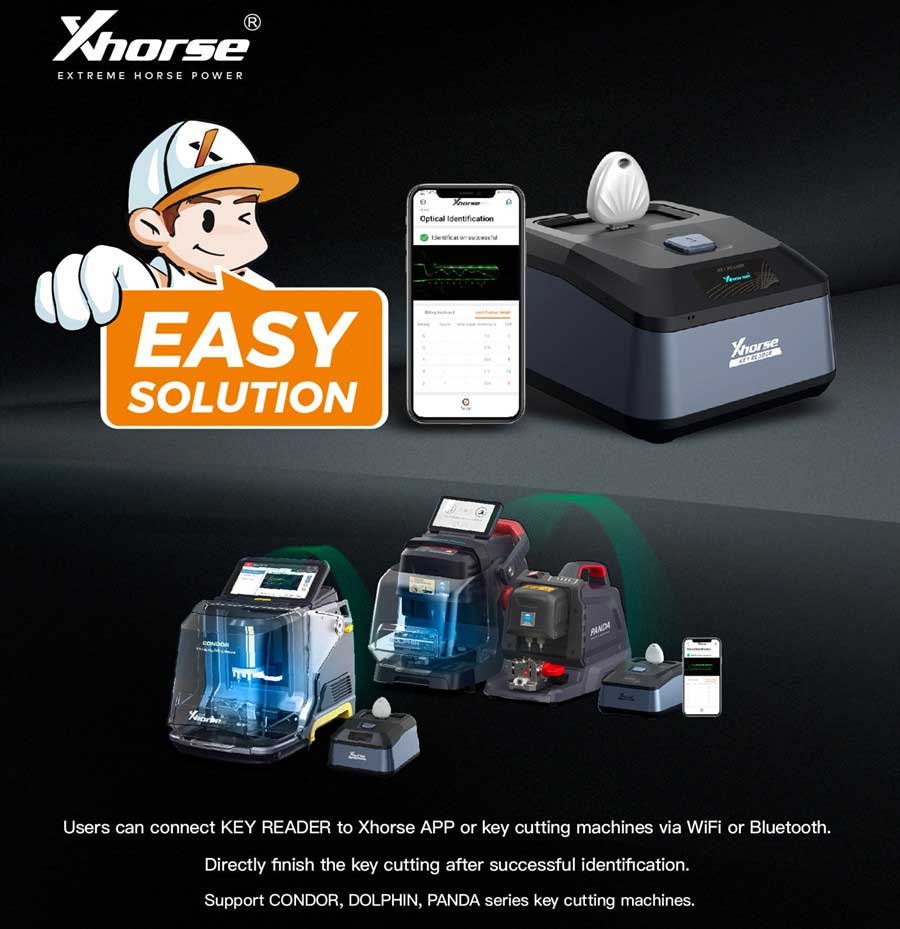 New Xhorse Condor XC-MINI Plus II Key Cutting Machine Support Car/Motorbike/House Keys with M3 and M5 Clamps | vvdi.com